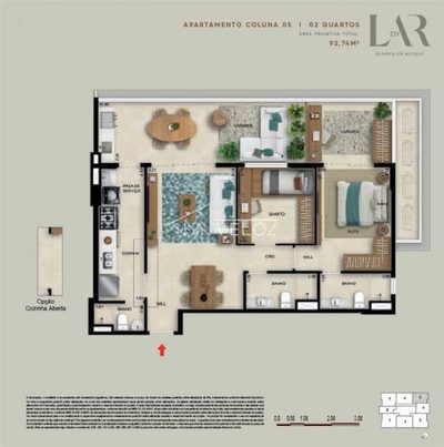 Apartamento, 1 quarto, 83 m² - Foto 1