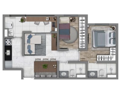 Apartamento, 3 quartos, 55 m² - Foto 5