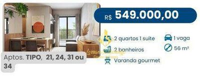 Apartamento, 2 quartos, 56 m² - Foto 1