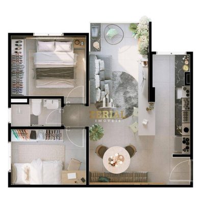 Apartamento, 2 quartos, 42 m² - Foto 3