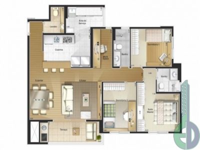 Apartamento, 3 quartos, 125 m² - Foto 3