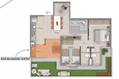 Apartamento, 2 quartos, 59 m² - Foto 3