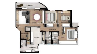 Apartamento, 3 quartos, 115 m² - Foto 2
