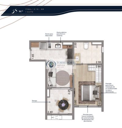 Apartamento, 1 quarto, 38 m² - Foto 1