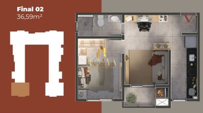 Apartamento, 1 quarto, 36 m² - Foto 3