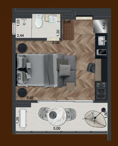 Apartamento, 1 quarto, 41 m² - Foto 5