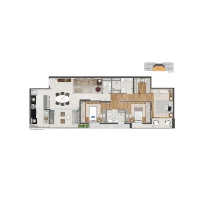Apartamento, 3 quartos, 93 m² - Foto 3