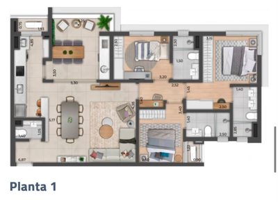 Apartamento, 3 quartos, 108 m² - Foto 1