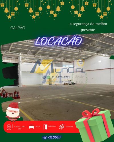 Depósito-Galpão, 1300 m² - Foto 1