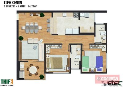 Apartamento, 2 quartos, 84 m² - Foto 3
