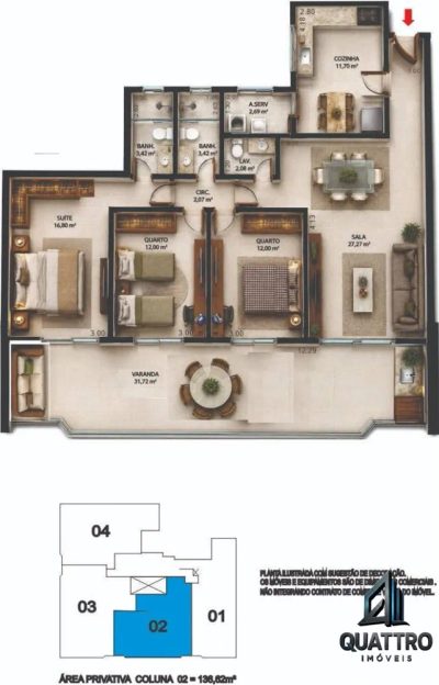 Apartamento, 3 quartos, 135 m² - Foto 5