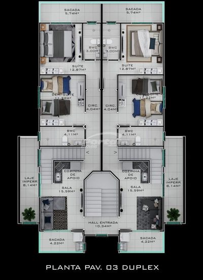 Cobertura, 2 quartos, 155 m² - Foto 3