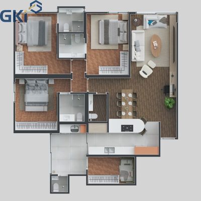 Apartamento, 3 quartos, 129 m² - Foto 2
