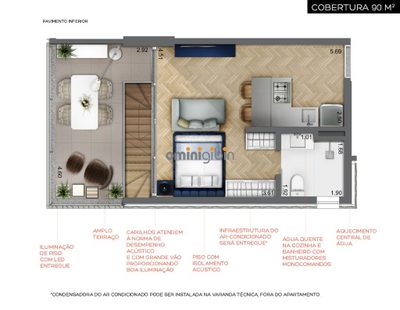 Cobertura, 1 quarto, 87 m² - Foto 5