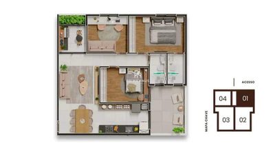 Apartamento, 3 quartos, 87 m² - Foto 2