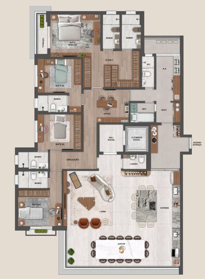 Apartamento, 3 quartos, 185 m² - Foto 5