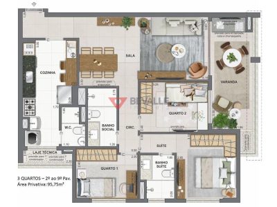 Cobertura, 4 quartos, 191 m² - Foto 3