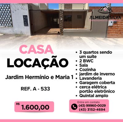 Casa, 3 quartos - Foto 1