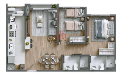 Apartamento, 2 quartos, 75 m² - Foto 2