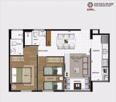 Apartamento, 2 quartos, 51 m² - Foto 5