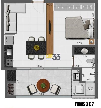 Loft, 42 m² - Foto 3