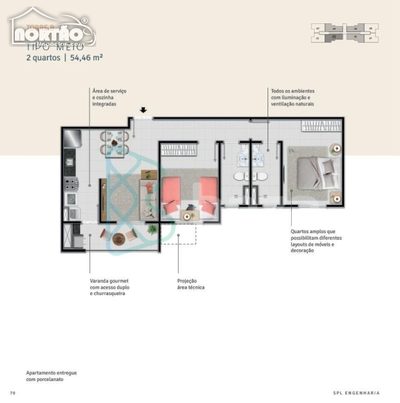 Casa, 3 quartos, 54 m² - Foto 1