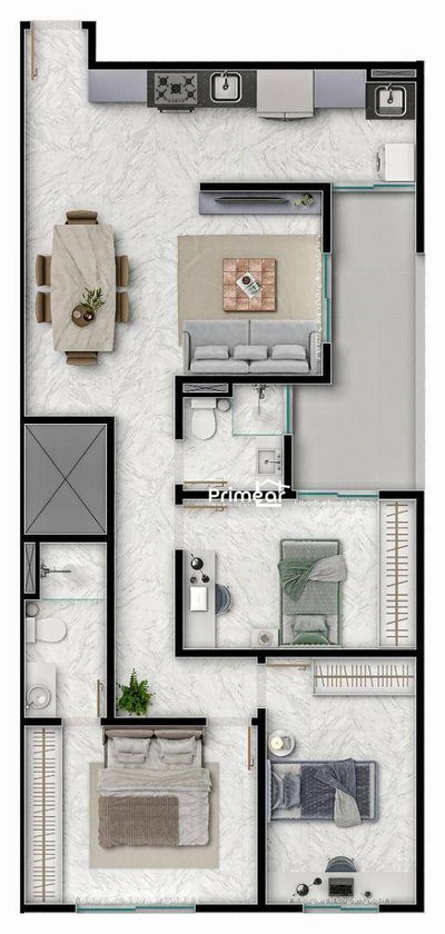 Apartamento, 3 quartos, 80 m² - Foto 3