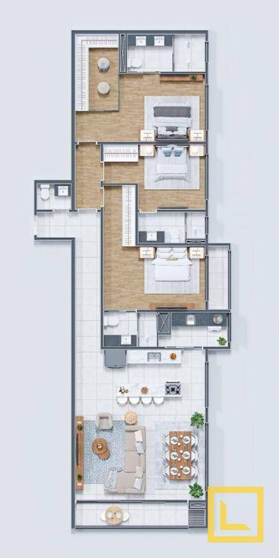 Apartamento, 3 quartos, 142 m² - Foto 4
