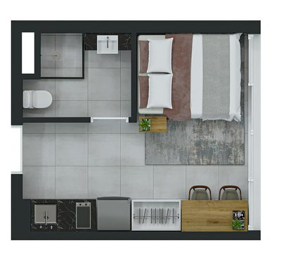 Apartamento, 1 quarto, 22 m² - Foto 1