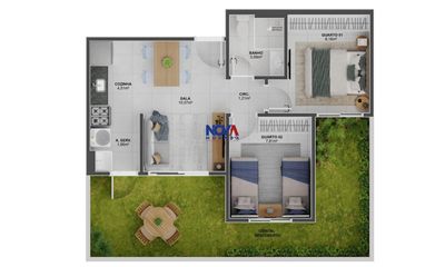 Apartamento, 2 quartos, 50 m² - Foto 3