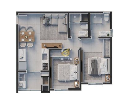 Apartamento, 2 quartos, 55 m² - Foto 3