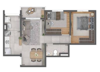 Apartamento, 2 quartos, 47 m² - Foto 4