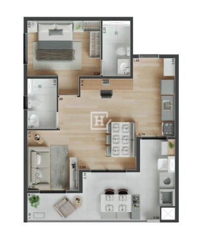 Apartamento, 1 quarto, 25 m² - Foto 4