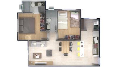 Apartamento, 2 quartos, 53 m² - Foto 3