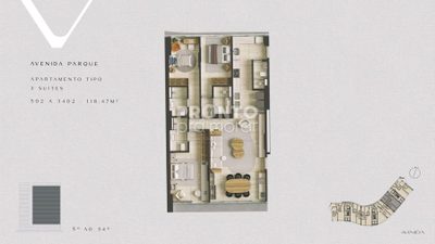 Apartamento, 3 quartos, 118 m² - Foto 1