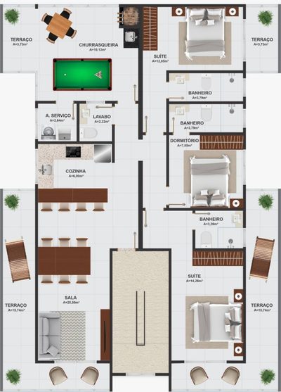 Cobertura, 3 quartos, 153 m² - Foto 2