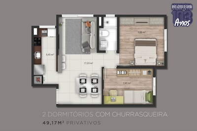 Apartamento, 2 quartos, 49 m² - Foto 4