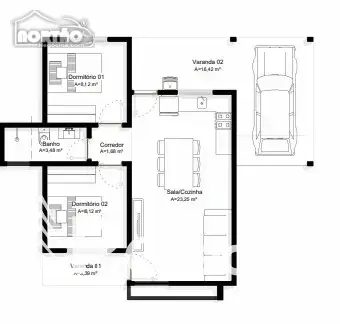 Casa, 2 quartos, 74 m² - Foto 5