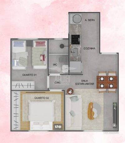 Apartamento, 2 quartos - Foto 2