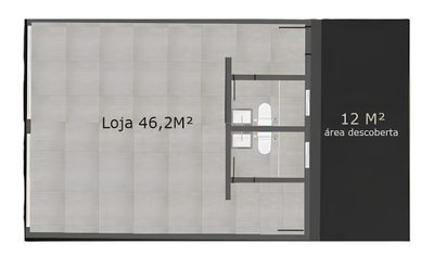 Loja-Salão, 46 m² - Foto 3