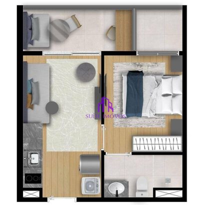Apartamento, 1 quarto, 30 m² - Foto 3