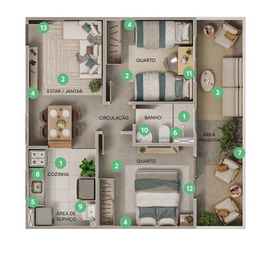 Apartamento, 2 quartos, 40 m² - Foto 5