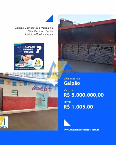 Depósito-Galpão, 400 m² - Foto 1