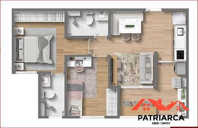 Apartamento, 2 quartos, 56 m² - Foto 4
