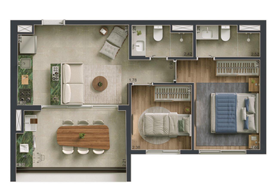 Cobertura, 3 quartos, 243 m² - Foto 2