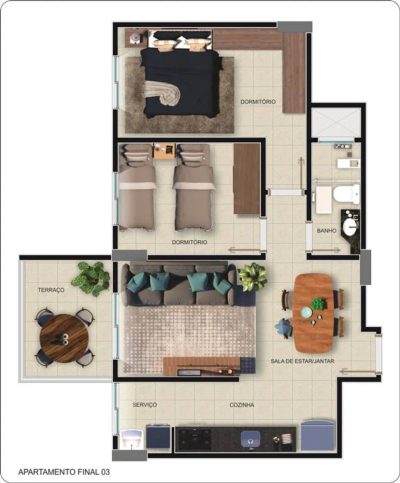 Apartamento, 2 quartos, 60 m² - Foto 4