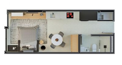 Apartamento, 1 quarto, 32 m² - Foto 2