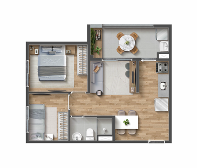 Apartamento, 2 quartos, 39 m² - Foto 3