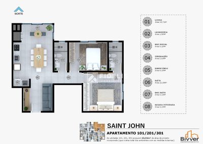 Apartamento, 2 quartos, 67 m² - Foto 3