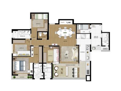 Apartamento, 4 quartos, 128 m² - Foto 4